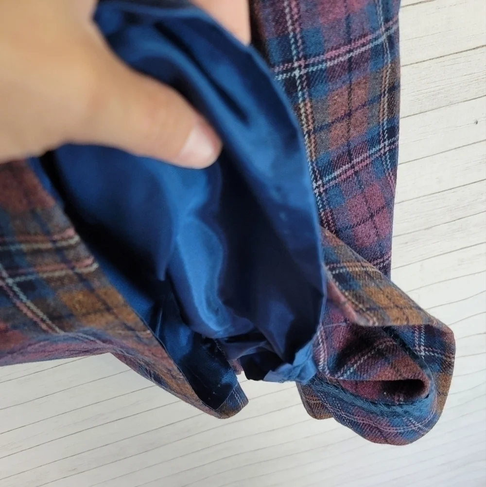 PENDLETON 100% WOOL PLAID VINTAGE PENCIL SKIRT, SZ 10 PETITE